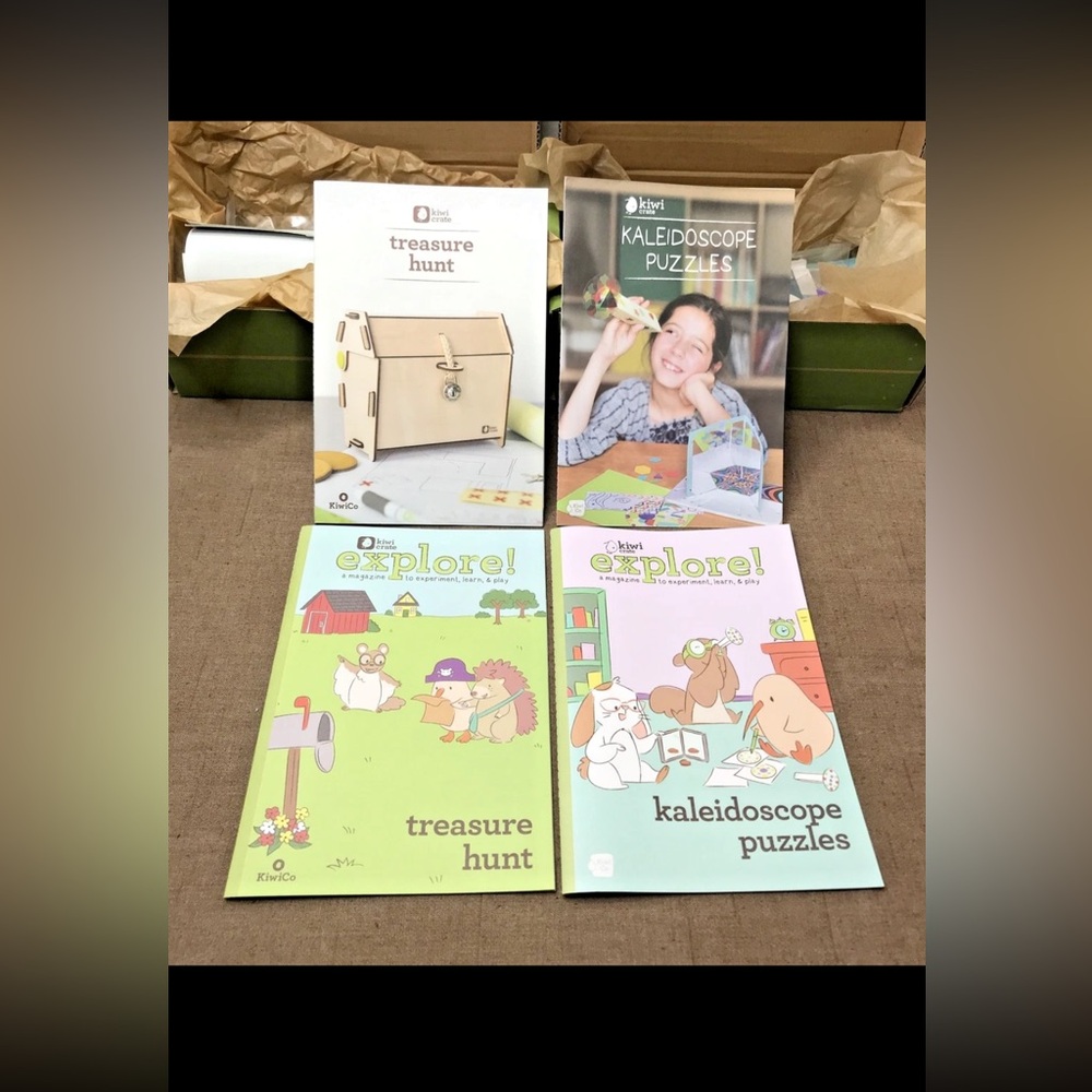 2 New Open Box KiwiCo Kiwi Crate 'Treasure Hunt' 'Kaleidoscope Puzzles' Complete - Picture 5 of 16